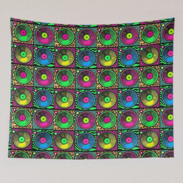 Item preview, Retro Vinyl Records Animal Print 80's Music Punk Rock designed and sold by funnytshirtemp.