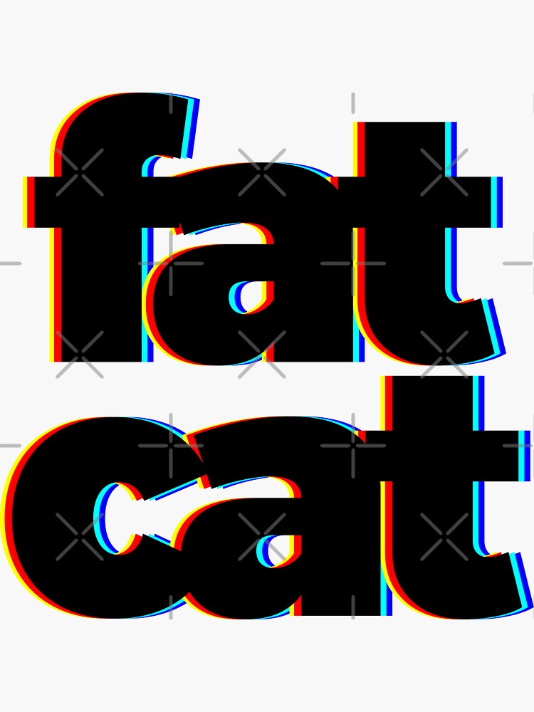 Thumbnail 3 of 3, Sticker, Fat Cat designed and sold by kloiks.