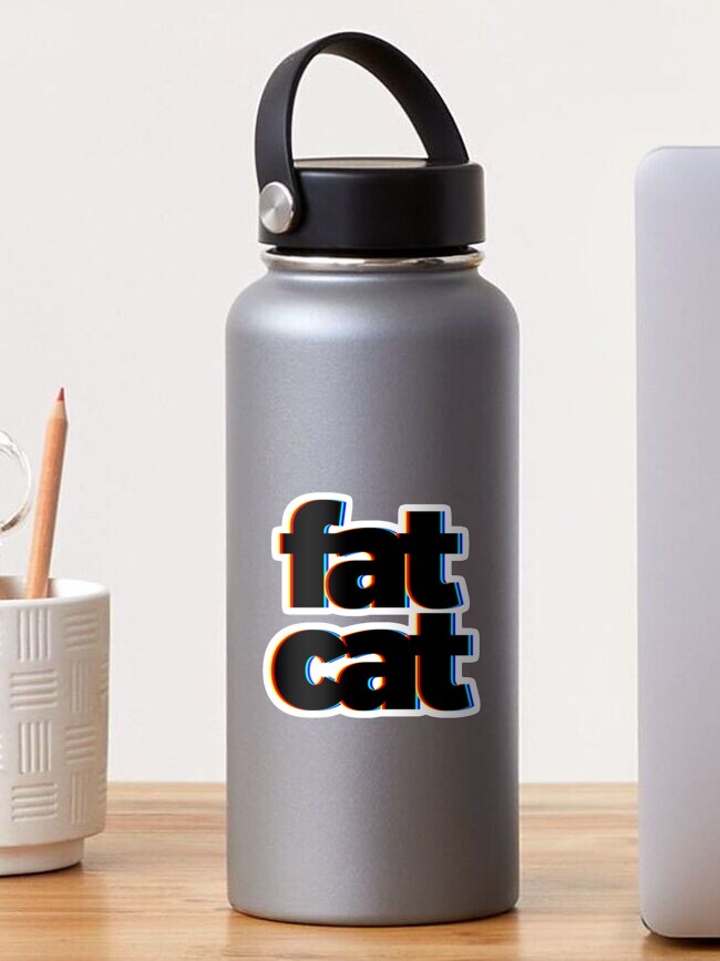 Thumbnail 1 of 3, Sticker, Fat Cat designed and sold by kloiks.