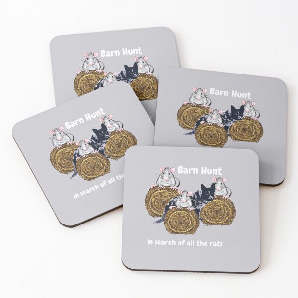Item preview, Funny Barn Hunt - in search of all the rats with a Black & White Merle Aussie cattle Dog designed and sold by Just4doglovers.