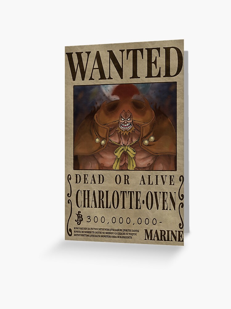 Charlotte Oven Bounty One Piece Wanted Poster
