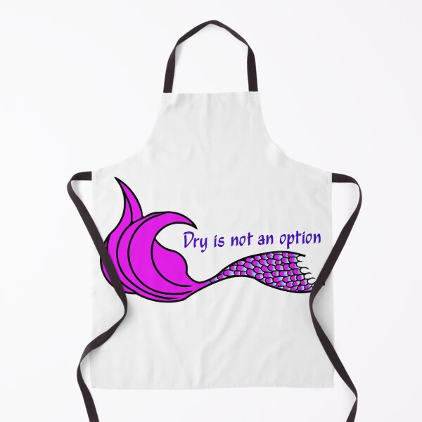 Item preview, Dry Is Not An Option Mermaid Tail in hot pink and purple designed and sold by SunnyDazDesign.