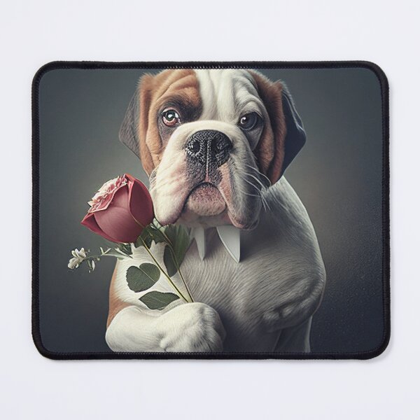 Item preview, Valentine's Day Dog with Rose designed and sold by BySpinny.