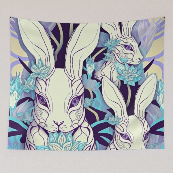 Item preview, Cyborg Rabbit Pattern | Cute Anime Rabbit | Year of the Rabbit | high resolution  designed and sold by Synthetic-Intel.
