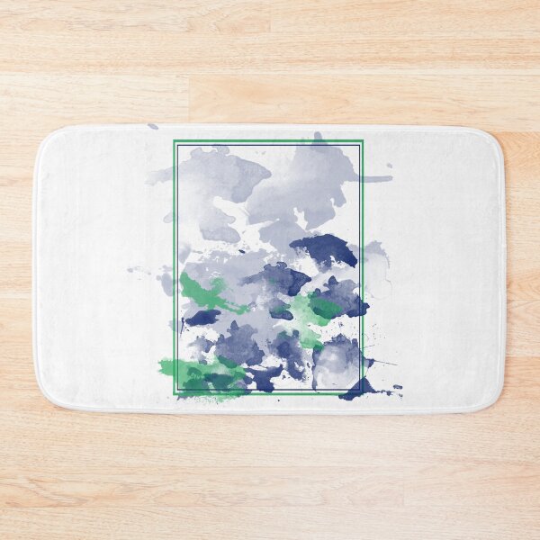 Item preview, Green&blue artwork in the frame inspired by the impressionism and watercolors, dynamic art composition elegant pattern designed and sold by VISO-art.