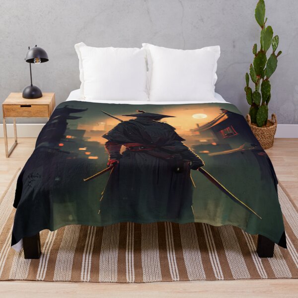 Item preview, Ninja On a Rooftop At Night With Sword designed and sold by BySpinny.