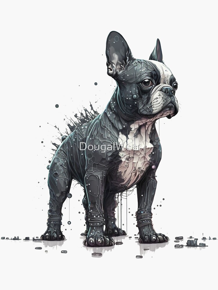 Wet French Bulldog Sticker