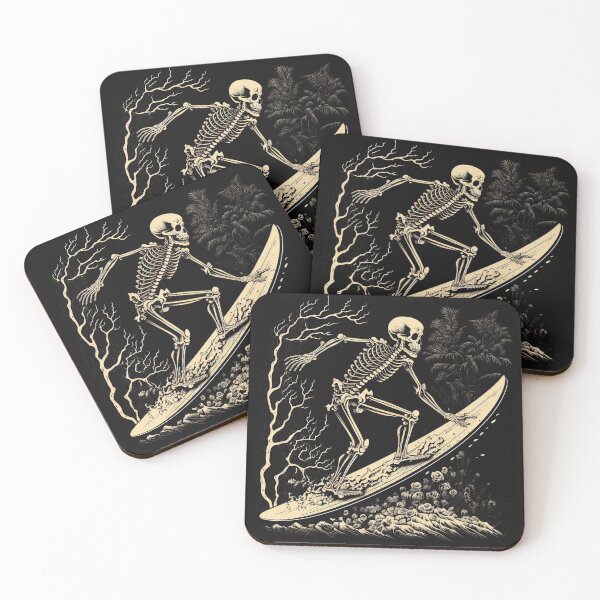 Item preview, DEATH SURFER SKELETON designed and sold by Delicious Design ⭐⭐⭐⭐⭐.