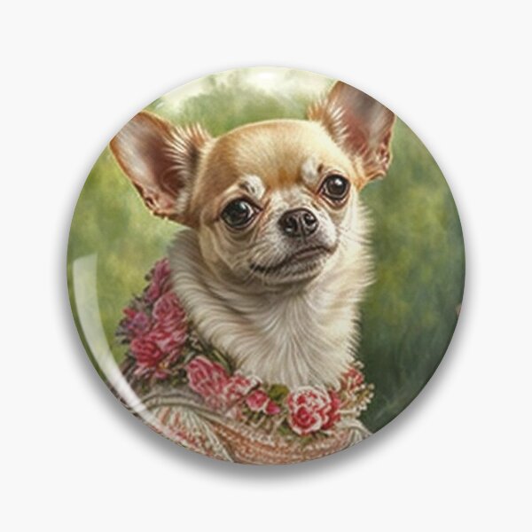 Item preview, Chihuahua Dog in Flower Dress  Digital Art designed and sold by candiscamera.