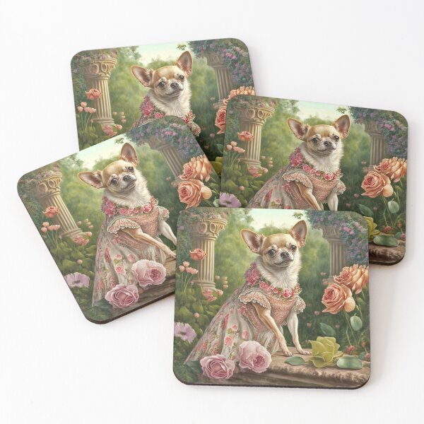 Item preview, Chihuahua Dog in Flower Dress  Digital Art designed and sold by candiscamera.
