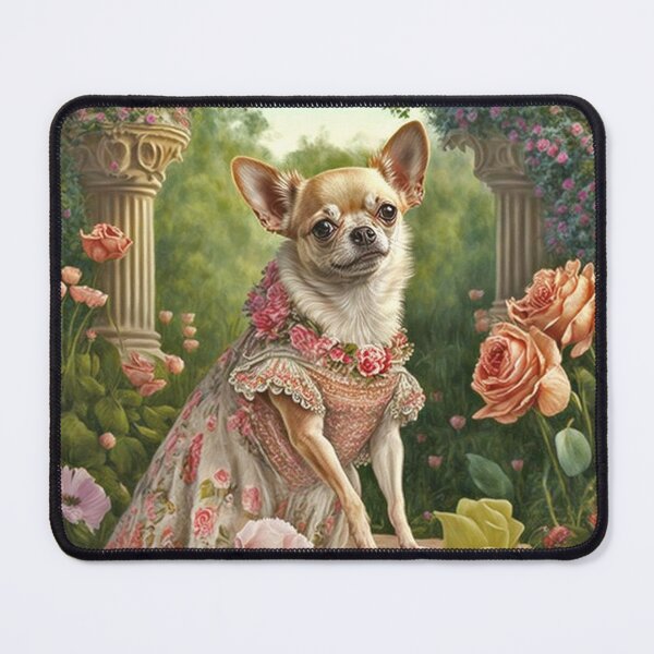 Item preview, Chihuahua Dog in Flower Dress  Digital Art designed and sold by candiscamera.