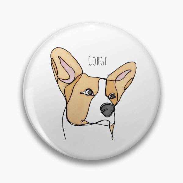 Item preview, One Line Corgi Color designed and sold by haakondesign.