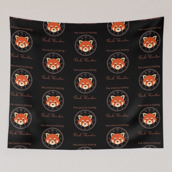 Item preview, Save The Red Panda The Clock Is Ticking Duvet Cover designed and sold by MagicWolfStar.