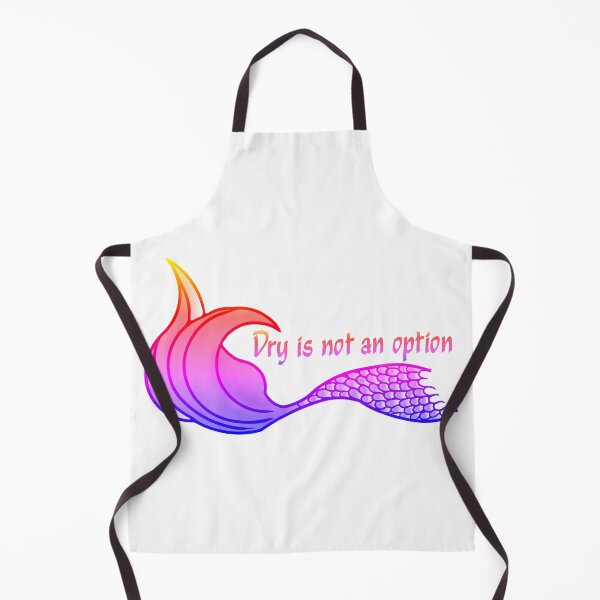 Item preview, Dry Is Not An Option Mermaid Tail in hot pink, purple and orange designed and sold by SunnyDazDesign.