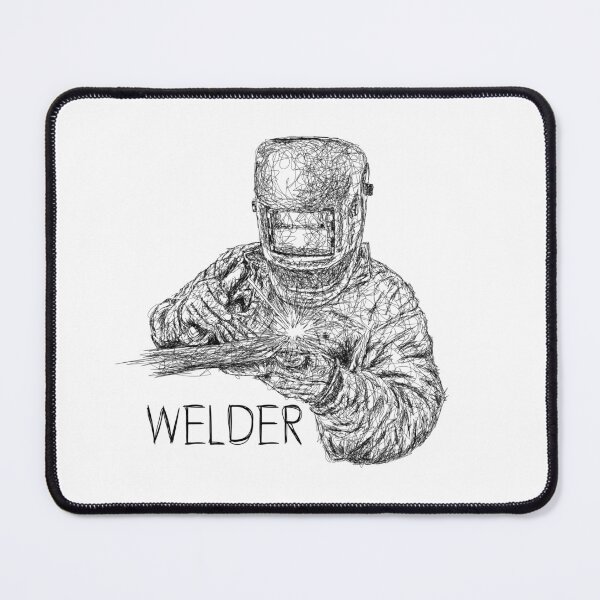 Item preview, Welder drawing with scribble art designed and sold by KondeHipe.
