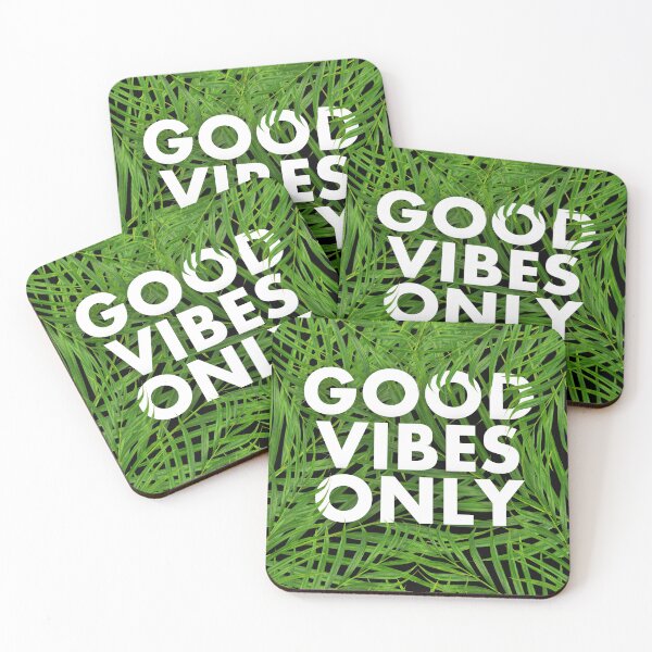 Item preview, 'Good Vibes Only' Positive, Palm tree leaves, Green, Home, Office, Living Room, Inspiration designed and sold by DailyDrive.