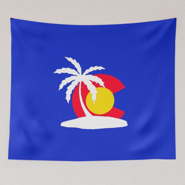 Item preview, Colorado Flag  Florida Palm Tree Sunset  designed and sold by Dude  Stuff.