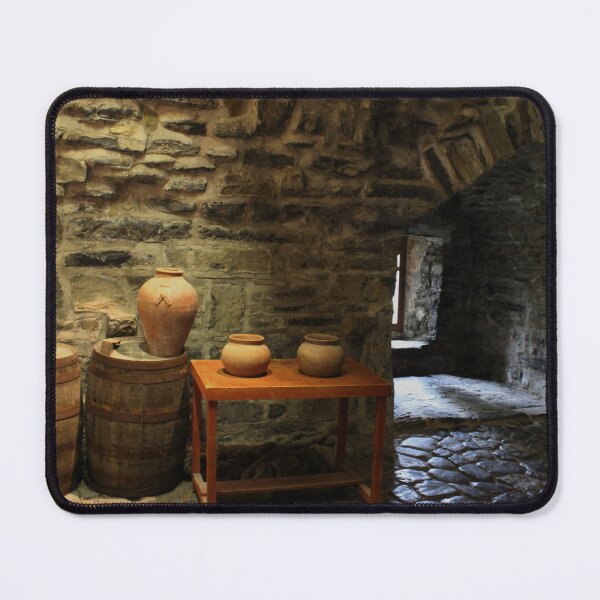 Item preview, Donegal Castle interior with barrels and pots designed and sold by eddiebarronshop.