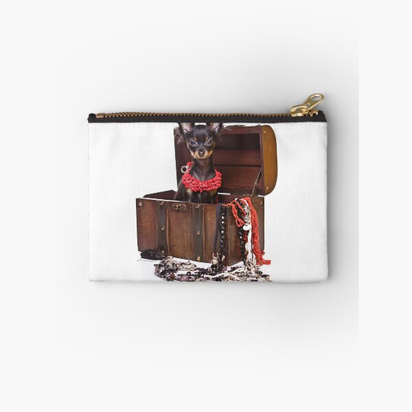 Item preview, Toy Terrier dog and a chest of beads (isolated on white) designed and sold by utekhina.