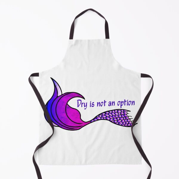 Item preview, Dry Is Not An Option Mermaid Tail in tie-dye texture of purple and neon pink designed and sold by SunnyDazDesign.