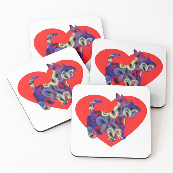 Item preview, I Heart My Scottie Dog Neon Butterflies Silhouette  designed and sold by AMSonArt.