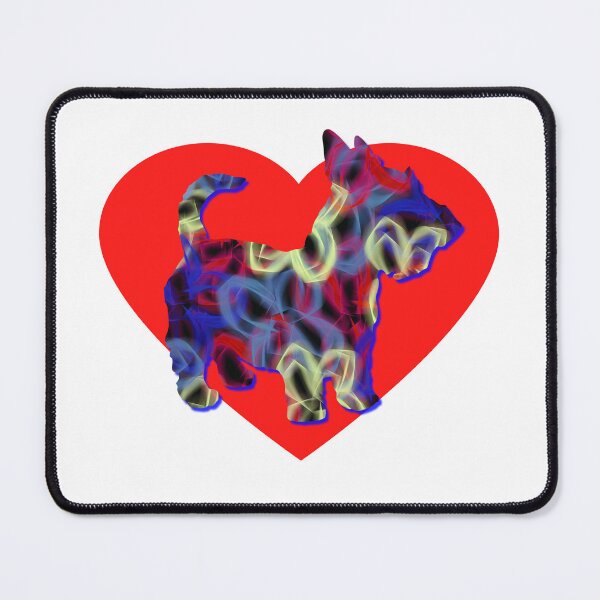 Item preview, I Heart My Scottie Dog Neon Butterflies Silhouette designed and sold by AMSonArt.