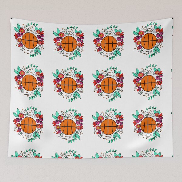 Item preview, Floral basketball  designed and sold by desireeling.