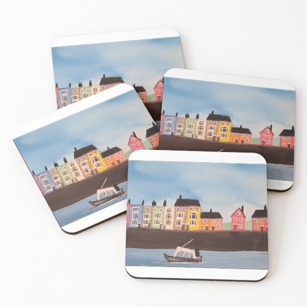 Item preview, Harbourside Houses 2 designed and sold by FrancesArt.