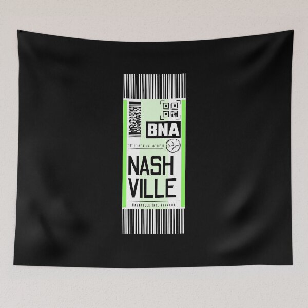 Item preview, NASHVILLE BNA classic luggage tag airport stickers designed and sold by LeddsoDello.