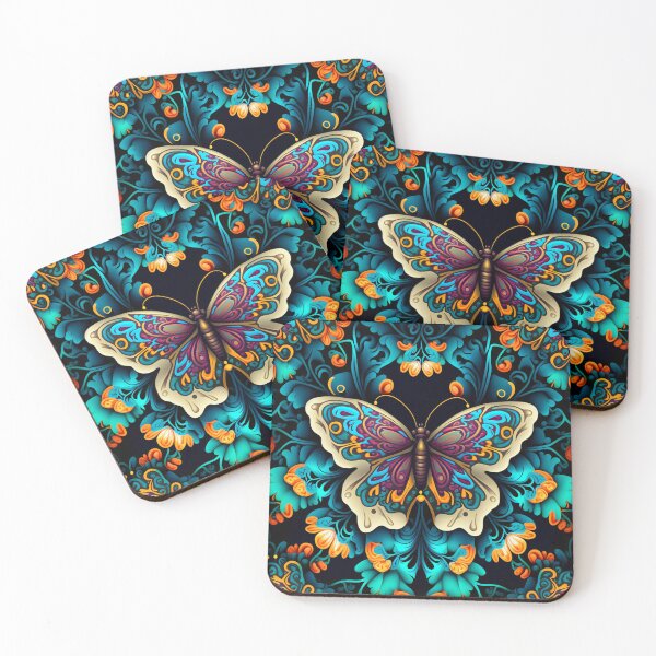 Item preview, Cute Butterfly Pattern | psychedelic colorful butterfly - high resolution designed and sold by Synthetic-Intel.