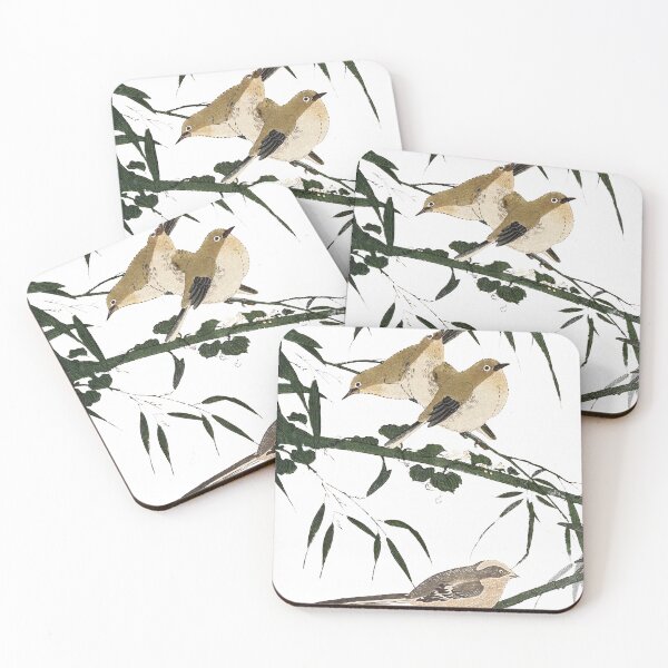 Item preview, Group of birds in tree (after Utamaro)  designed and sold by anni103.