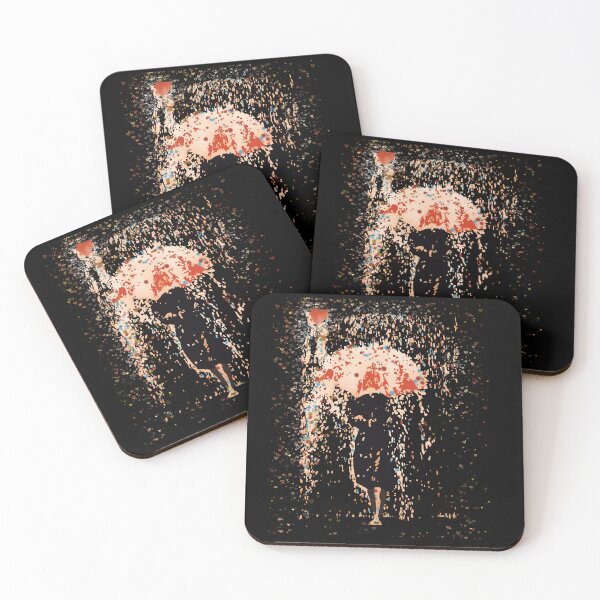 Item preview, Woman with umbrella barefoot in the rain designed and sold by gardentree.