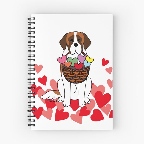Item preview, Saint Bernard Red and White and Chocolate Valentine  designed and sold by HappyLabradors.