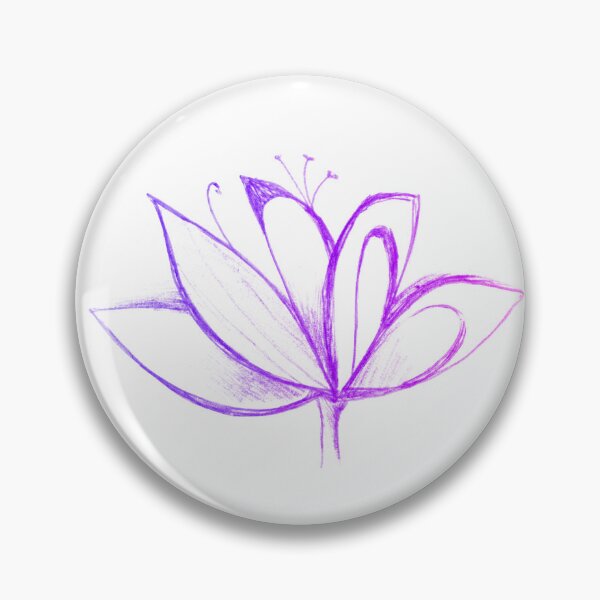 Item preview, Light purple color flower painting | Pen drawing flower designed and sold by lausn.