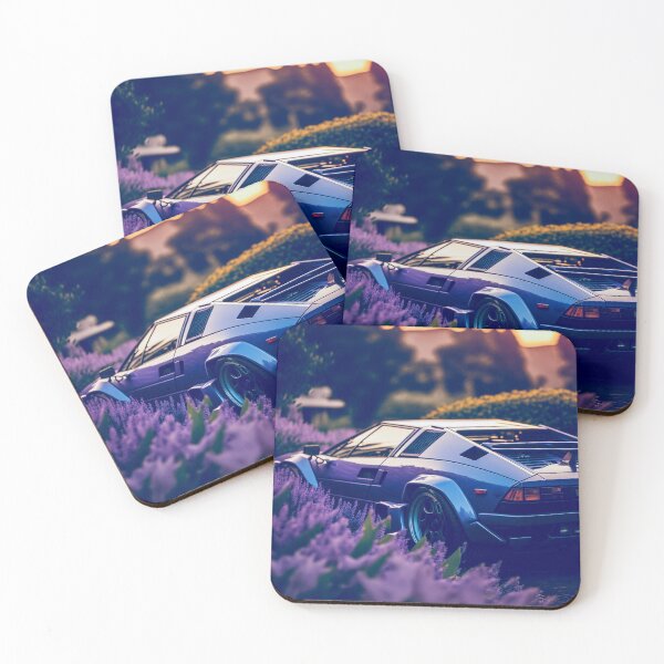 Item preview, Vintage Lavender/Purple Sports Car - Otherworldy Fast Car designed and sold by The Oracle of Surrealism Sublime Consciousness.