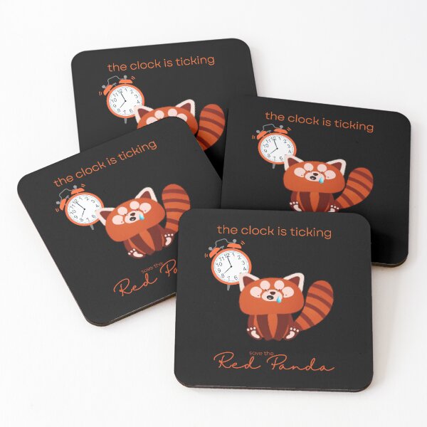 Item preview, The Red Panda The Clock Is Ticking Mouse Pad designed and sold by MagicWolfStar.