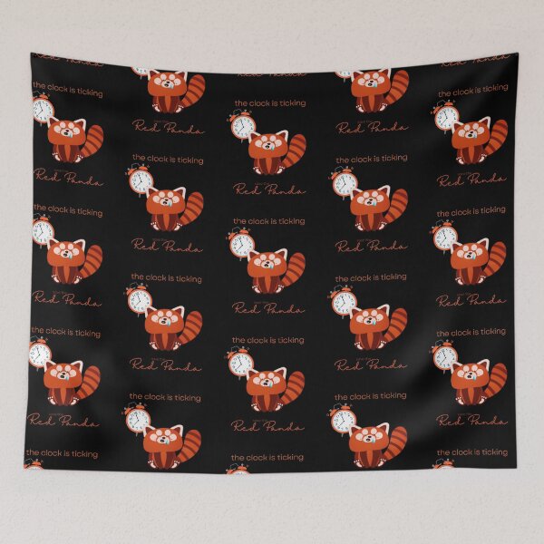 Item preview, The Red Panda The Clock Is Ticking Mouse Pad designed and sold by MagicWolfStar.