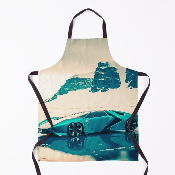 Artikelvorschau, Vintage Artic Blue Sports Car - Otherworldy Fast Car entworfen und verkauft von The Oracle of Surrealism Sublime Consciousness.
