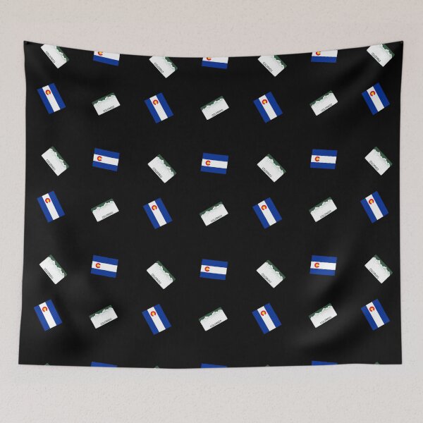 Item preview, Colorado DMV Flag and Colorado License Plate Pattern designed and sold by Dude  Stuff.