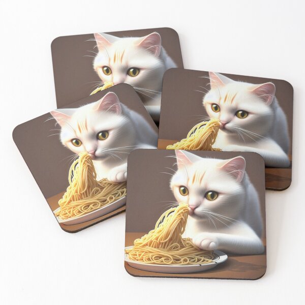 Item preview, Cat Eating Spaghetti #6 designed and sold by Yarora.ai.