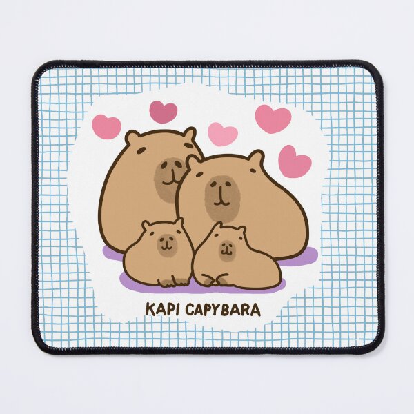Item preview, Capybara family blue designed and sold by KapiCapybara.