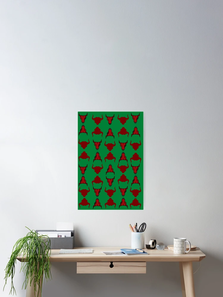 Thumbnail 2 of 3, Poster, Bull pattern designed and sold by Patternaart.
