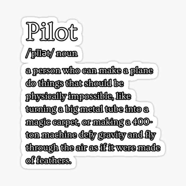 Item preview, Pilot Definition designed and sold by SpicyAviator.