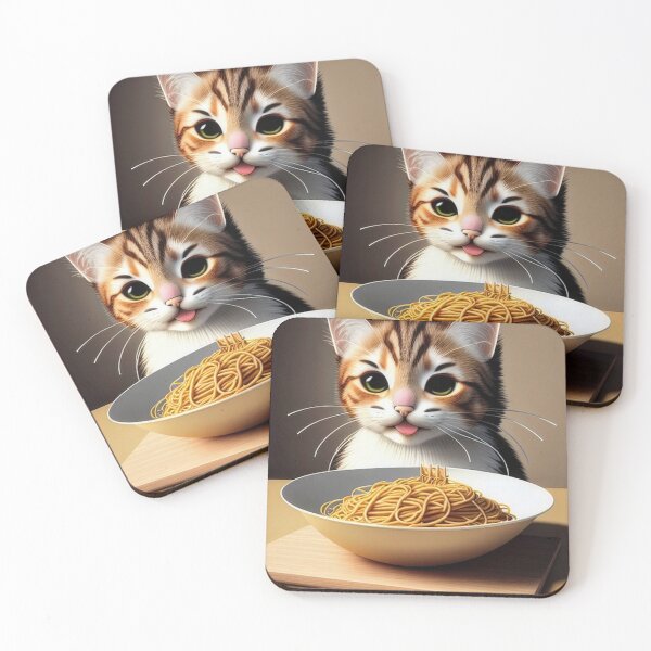 Item preview, Cat Eating Spaghetti #7 designed and sold by Yarora.ai.