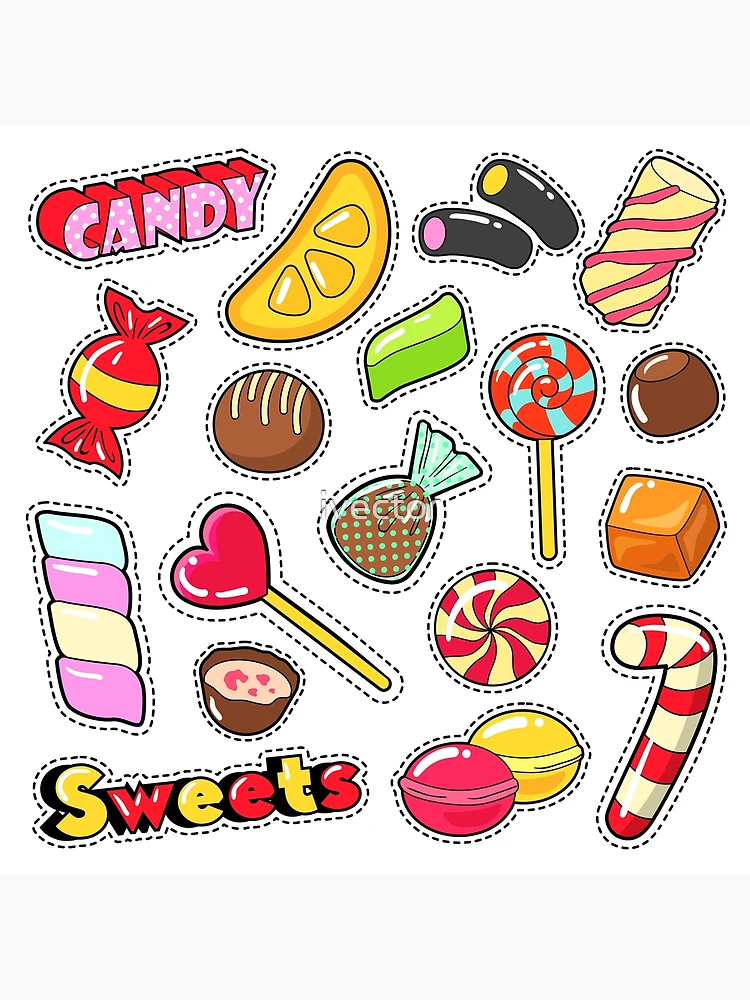 Candy Stickers Stock Illustrations – 5,986 Candy Stickers Stock