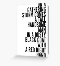 Red Right Hand - Peaky Blinders Greeting Card