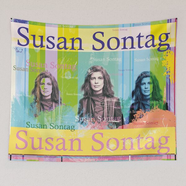 Item preview, elegant portrait of writer Susan Sontag designed and sold by Mauswohn.
