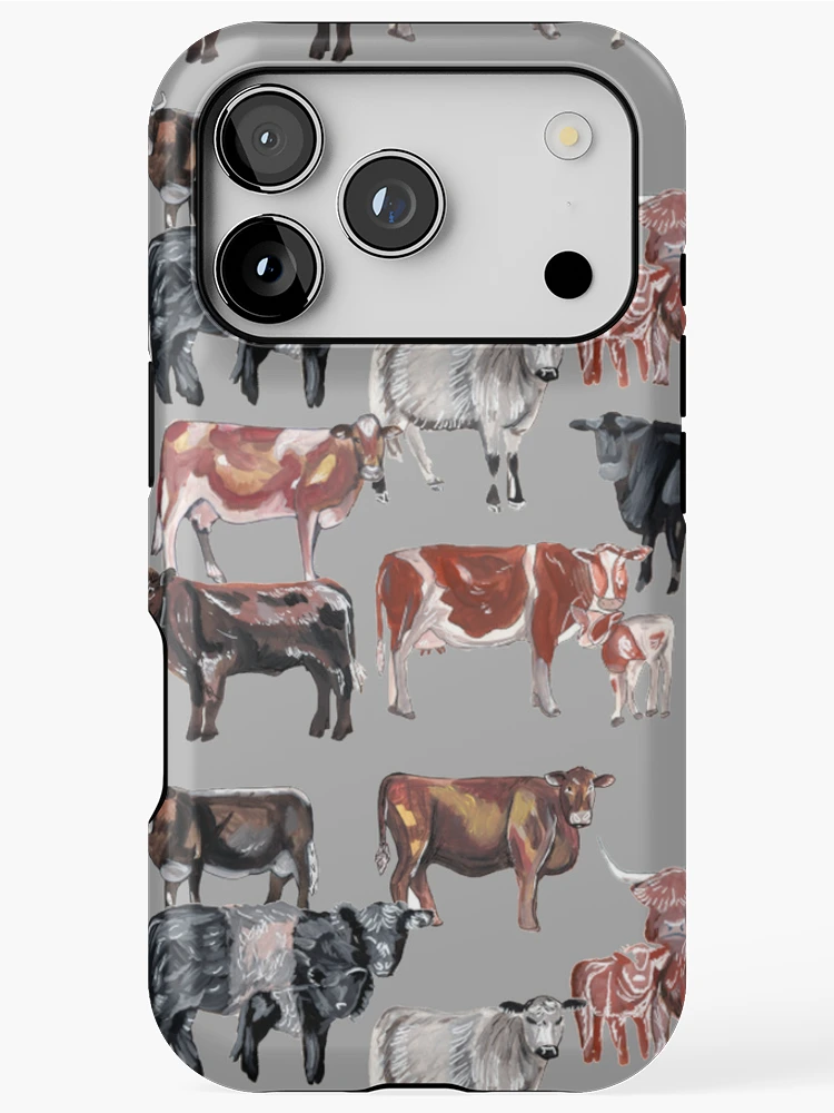Thumbnail 1 of 4, iPhone Case, Cow Collection designed and sold by RiceDrawings.