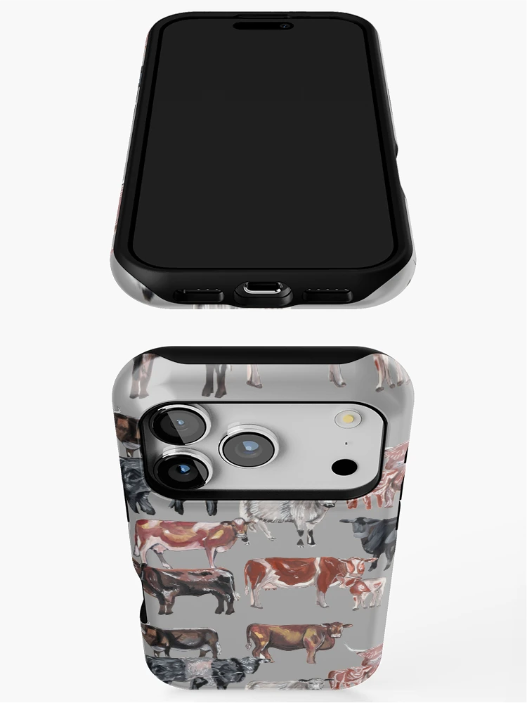 Thumbnail 3 of 4, iPhone Case, Cow Collection designed and sold by RiceDrawings.