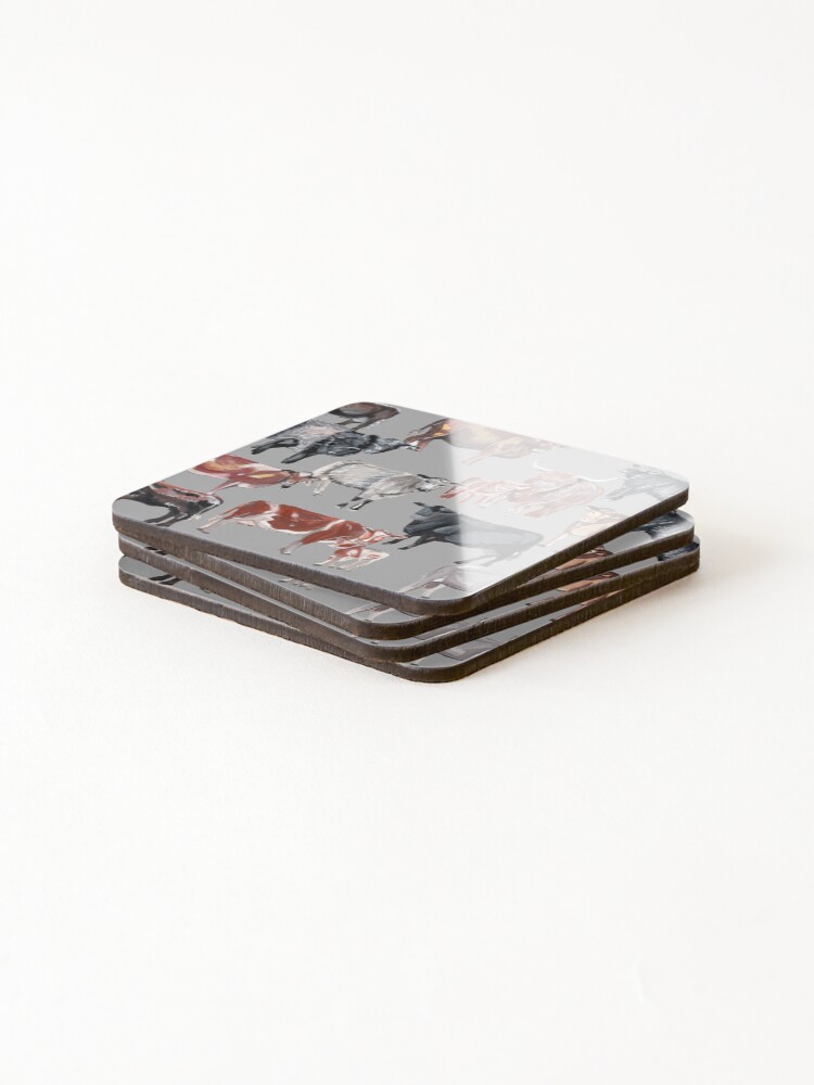 Thumbnail 4 of 5, Coasters (Set of 4), Cow Collection designed and sold by RiceDrawings.